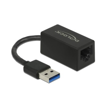 Delock USB3.2 Typ-A for Gigabit LAN Adapter, 10/100/1000Mbps Gigabit, black , Kompakt Delock USB3.2 Typ-A for Gigabit LAN Adapter, 10/100/1000Mbps Gigabit, black , Kompakt