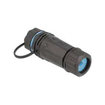 Delock Cat.6A with Gehäuse&Verschlusskappe, RJ45 for RJ45 Buchse, wasserfest, blue Delock Cat.6A with Gehäuse&Verschlusskappe, RJ45 for RJ45 Buchse, wasserfest, blue