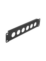 Delock 10 D-Typ, Leer Patchpanel, 6 Port, black 