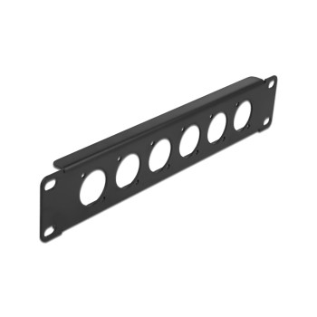 Delock 10 D-Typ, Leer Patchpanel, 6 Port, Schwarz