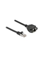 Delock Câble patch Câble d'extension Cat 6A, S/FTP, 1 m, Noir