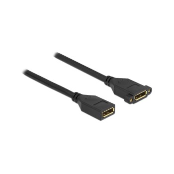 Delock DisplayPort 1.2 cable Buchse/Buchse, 1m, black , max. 3840 x 2160 @ 60 Hz Delock DisplayPort 1.2 cable Buchse/Buchse, 1m, black , max. 3840 x 2160 @ 60 Hz