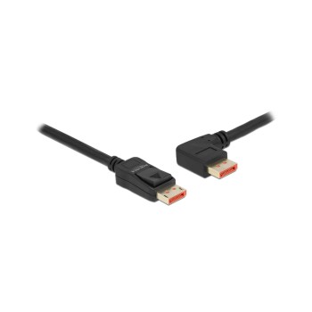 Delock DisplayPort Stecker/Stecker 90 Grad, Links gewinkelt, 8k 60Hz, 1m Delock DisplayPort Stecker/Stecker 90 Grad, Links gewinkelt, 8k 60Hz, 1m