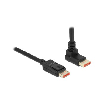 Delock DisplayPort Stecker/Stecker 90 Grad, Oben gewinkelt, 8k 60Hz, 1m Delock DisplayPort Stecker/Stecker 90 Grad, Oben gewinkelt, 8k 60Hz, 1m