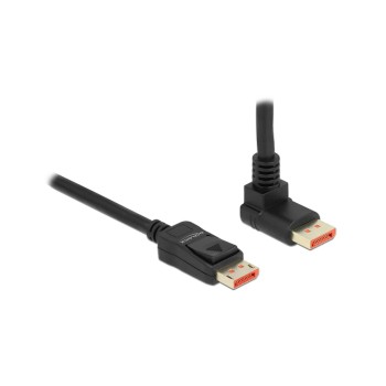 Delock DisplayPort Stecker/Stecker 90 Grad, Oben gewinkelt, 8k 60Hz, 2m Delock DisplayPort Stecker/Stecker 90 Grad, Oben gewinkelt, 8k 60Hz, 2m