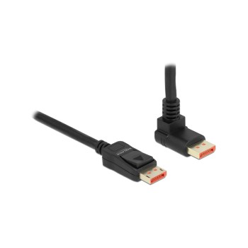 Delock DisplayPort Stecker/Stecker 90 Grad, Oben gewinkelt, 8k 60Hz, 3m Delock DisplayPort Stecker/Stecker 90 Grad, Oben gewinkelt, 8k 60Hz, 3m