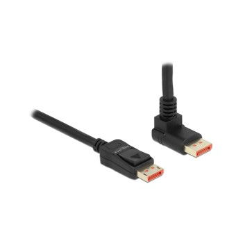 Delock DisplayPort Stecker/Stecker 90 Grad, Oben gewinkelt, 8k 60Hz, 5m Delock DisplayPort Stecker/Stecker 90 Grad, Oben gewinkelt, 8k 60Hz, 5m