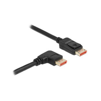 Delock DisplayPort Stecker/Stecker 90 Grad, Rechts gewinkelt, 8k 60Hz, 2m Delock DisplayPort Stecker/Stecker 90 Grad, Rechts gewinkelt, 8k 60Hz, 2m