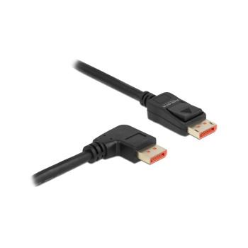 Delock DisplayPort Stecker/Stecker 90 Grad, Rechts gewinkelt, 8k 60Hz, 3m Delock DisplayPort Stecker/Stecker 90 Grad, Rechts gewinkelt, 8k 60Hz, 3m