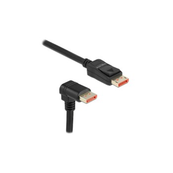 Delock DisplayPort Stecker/Stecker 90 Grad, Rechts gewinkelt, 8k 60Hz, 3m Delock DisplayPort Stecker/Stecker 90 Grad, Rechts gewinkelt, 8k 60Hz, 3m