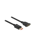 Delock DisplayPort Verlängerungscable, Stecker for Buchse, zum Einbau, 8K 60Hz, 1m