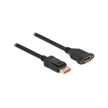 Delock DisplayPort Verlängerungscable, Stecker for Buchse, zum Einbau, 8K 60Hz, 1m Delock DisplayPort Verlängerungscable, Stecker for Buchse, zum Einbau, 8K 60Hz, 1m