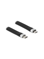 Delock USB2.0 FPC Flachbandkabel, 13.5cm, USB C zu USB Micro-B, 480 Mbps, PD 3 A