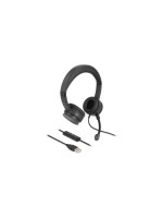 Delock USB Stereo Headset for PC/Notebook, with cablefernbedienung and Quick-Mute