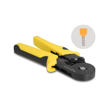 Delock Zange zum Crimpen von Aderendhülsen, selbsteinstellend - Vierkant Delock Zange zum Crimpen von Aderendhülsen, selbsteinstellend - Vierkant