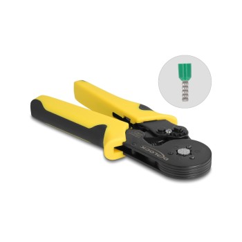 Delock Zange zum Crimpen von Aderendhülsen, selbsteinstellend - Sechskant Delock Zange zum Crimpen von Aderendhülsen, selbsteinstellend - Sechskant