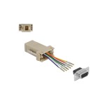 Delock Adaptateur D-Sub 9 broches vers RJ12 6P/6C, kit de montage 0.052 m