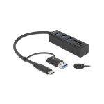 Delock Hub USB 3.0 Type-C + slot SD/MicroSD