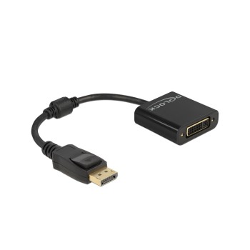 Delock Adapter DP1.2 Stecker for DVI Buchse, 4K, Passiv, black 