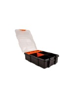 Delock Sortimentsbox mit 11 Fächern, Orange/Schwarz, 220 x 155 x 60 mm