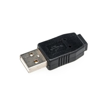 USB Adapter A-Stecker for Mini-B-Buchse, black  USB Adapter A-Stecker for Mini-B-Buchse, black