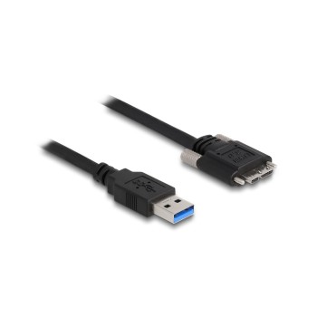 USB3.0 Kabel, A-Stecker zu Micro-B-Stecker, mit Schraube, 1m, schwarz USB3.0 Kabel, A-Stecker zu Micro-B-Stecker, mit Schraube, 1m, schwarz