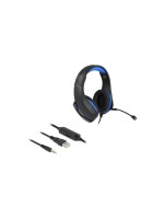 Delock Gaming Headset Over-Ear, 3,5mm Klinke, LED für PC,Notebook,Konsolen