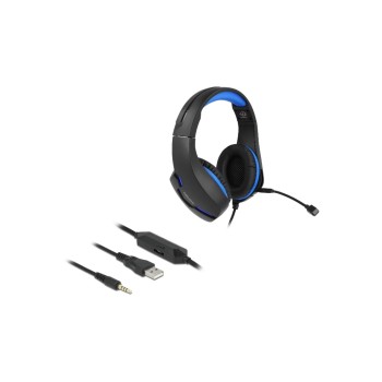 Delock Gaming Headset Over-Ear, 3,5mm Klinke, LED for PC,Notebook,Konsolen Delock Gaming Headset Over-Ear, 3,5mm Klinke, LED for PC,Notebook,Konsolen