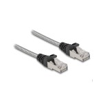 Delock Câble patch avec gaine métallique Cat 6A, U/FTP, 1 m, Argenté