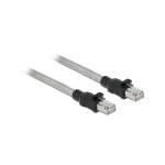 Delock Câble patch avec gaine métallique Cat 6A, U/FTP, 3 m, Argenté