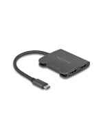 Delock USB Type-C Splitter for 2x HDMI MST, 4K 60Hz, black , DP Alternate Mode