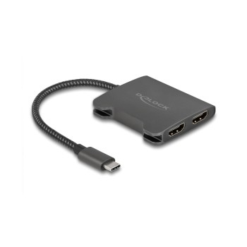 Delock USB Type-C Splitter for 2x HDMI MST, 4K 60Hz, black , DP Alternate Mode Delock USB Type-C Splitter for 2x HDMI MST, 4K 60Hz, black , DP Alternate Mode
