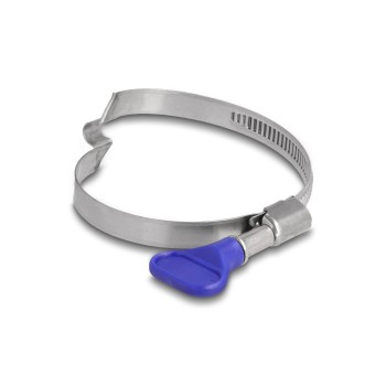 Delock Schlauchschellen 50-65mm, 5 Stück, Edelstahl 400, Brücke rechts & Mutter, blue Delock Schlauchschellen 50-65mm, 5 Stück, Edelstahl 400, Brücke rechts & Mutter, blue