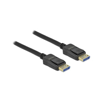 Delock DisplayPort cable 10K 60Hz, 54Gbps, 3x Geschirmt, black , 3m Delock DisplayPort cable 10K 60Hz, 54Gbps, 3x Geschirmt, black , 3m