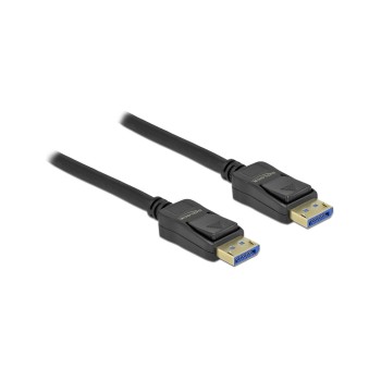 Delock DisplayPort cable 8K 60Hz, 40Gbps, 3x Geschirmt, black , 5m Delock DisplayPort cable 8K 60Hz, 40Gbps, 3x Geschirmt, black , 5m