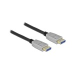 Delock DisplayPort Kabel 10K 60Hz, 54Gbps, 3x Geschirmt, schwarz, 2m, Metallgehäuse