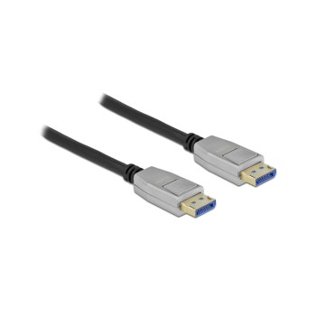 Delock DisplayPort cable 8K 60Hz, 40Gbps, 3x Geschirmt, black , 5m, Metallgehäuse Delock DisplayPort cable 8K 60Hz, 40Gbps, 3x Geschirmt, black , 5m, Metallgehäuse