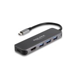 Delock USB 3.2 Gen1 Adapter Type-C 64171, 3x USB Typ-A + 1x 4K HDMI
