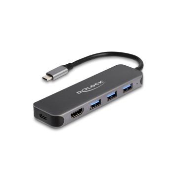 Delock USB 3.2 Gen1 Adapter Type-C 64171, 3x USB Typ-A + 1x 4K HDMI Delock USB 3.2 Gen1 Adapter Type-C 64171, 3x USB Typ-A + 1x 4K HDMI
