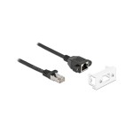 Delock Verlängerungskabel: S/FTP RJ45-RJ45, Easy45,Stecker-Buchse,Cat.6A,5m,schwarz