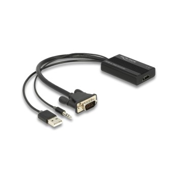 Delock HDMI for VGA Adapter, with Audio, 25cm Delock HDMI for VGA Adapter, with Audio, 25cm