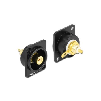 Delock Modul: D-Typ Cinch, Buchse-Lötanschluss, black  Delock Modul: D-Typ Cinch, Buchse-Lötanschluss, black