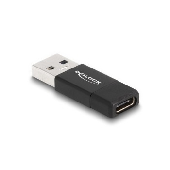 Delock USB3.2 Adapter A-Stecker for C-Buchse, bis 10 Gbps, black 