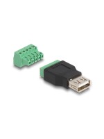 Delock USB2.0 Typ-A Buchse-Terminalblock, Adapter, 2-teilig