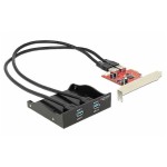 Delock Panneau frontal 61775 USB 3.0 - 2 Port inkl. PCI-E Karte