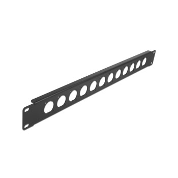 Delock 19 D-Typ, Patchpanel, 12 Port, schwarz