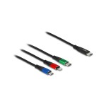 Delock USB2.0-Ladekabel 3 in 1, 30cm, Typ-C zu Lightning / Micro USB/ USB Type-C