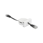 Delock Easy 45 Module câble rétractable Cat 5e, SF/UTP, 0.5 m, Noir