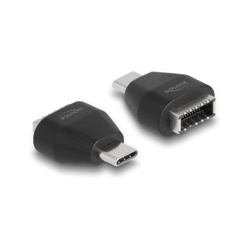 Delock Adapter USB-C zu USB3.2 Key A, Stecker zu Buchse, schwarz, bis zu 10 Gbps Delock Adapter USB-C zu USB3.2 Key A, Stecker zu Buchse, schwarz, bis zu 10 Gbps