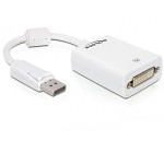 Monitoradapter DP St pour DVI24+5-Bu blanc, DP Stecker pour DVI Buchse